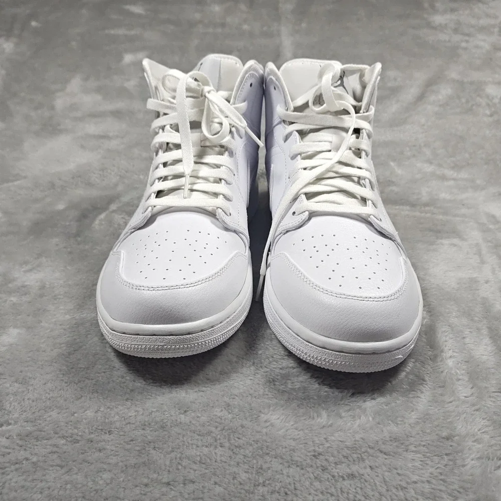 Jordan Air Jordan 1 Mid Mens 14 White 554724 120 Nike With Box New
